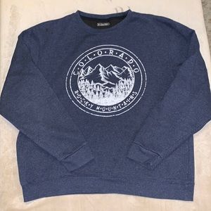Colorado Rocky Mountains Sweatshirt Size L Navy Blue
